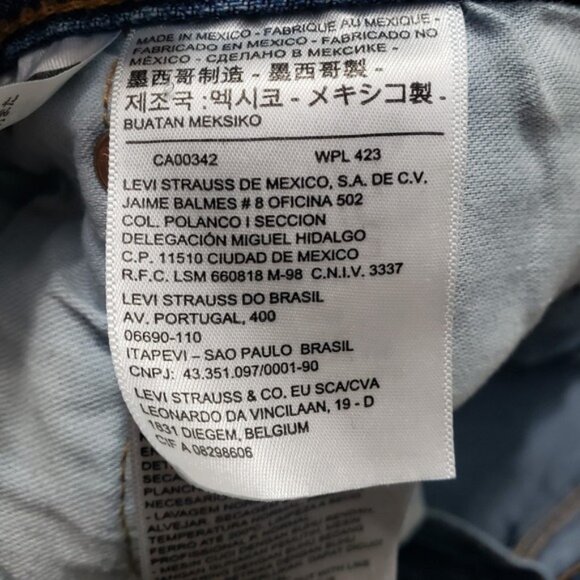 Levi s 501 Jeans Mens 38x32 Blue Button Fly Straight Leg Denim Medium Wash - Picture 3 of 10